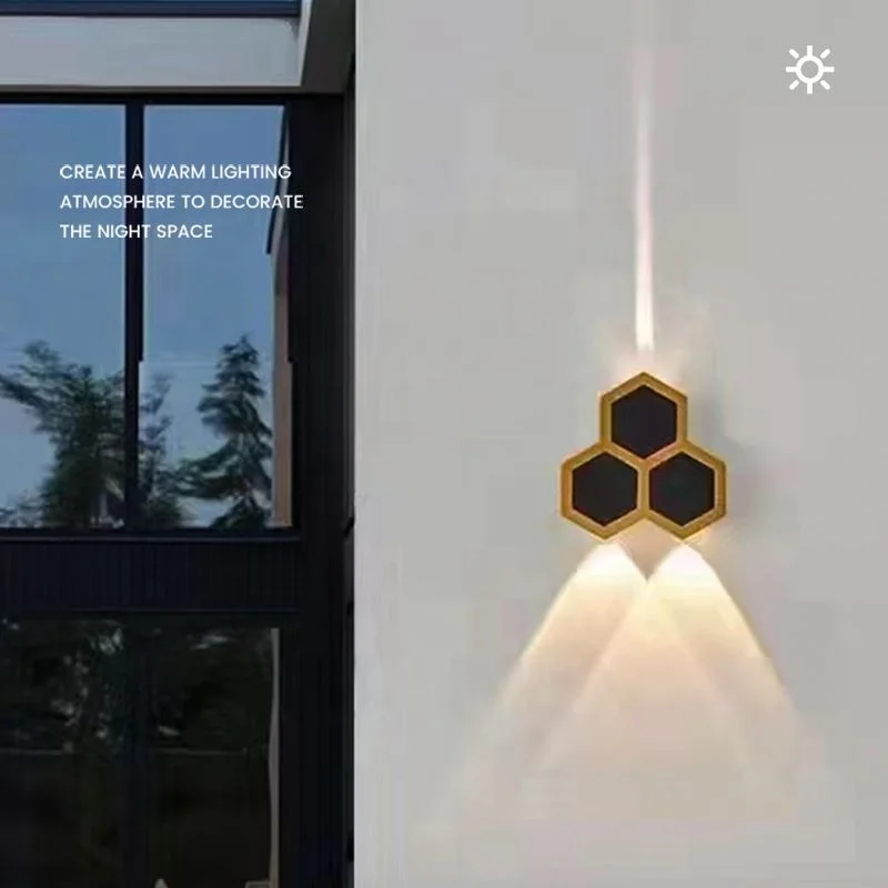 Hot Sale 3W Led Wall Light Waterproof Black White Garden Light Outdoor Wall Lamp