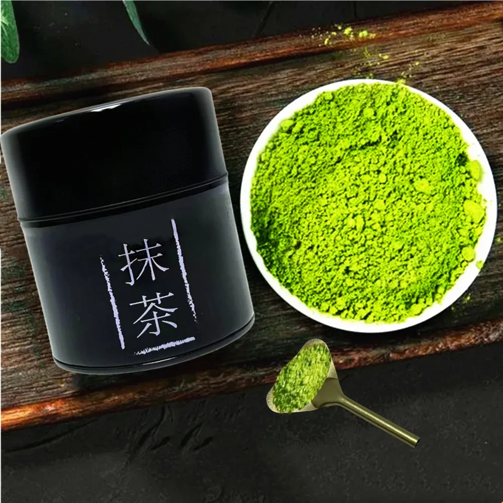 Minimalist Metal Storage Round Box Matcha Powder Tin Can For Loose Leaf Tea