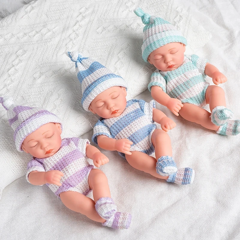 6 inch Mini Reborn baby silicone Dolls 20cm Toys Waterproof Vinyl Cute Reborn Doll For kids toys Girls Dolls Gift