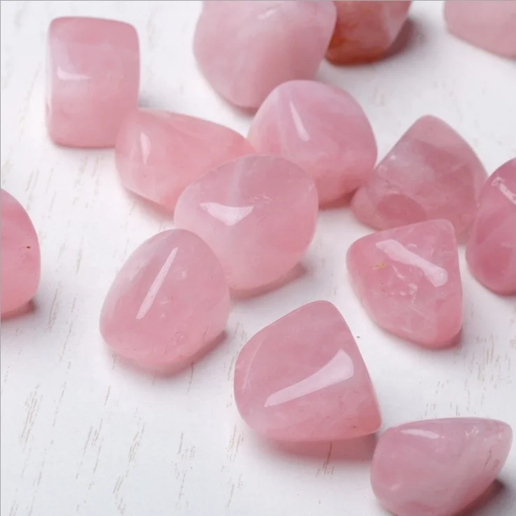 Wholesale natural rose quartz crystal polished rose quartz tumbled stone