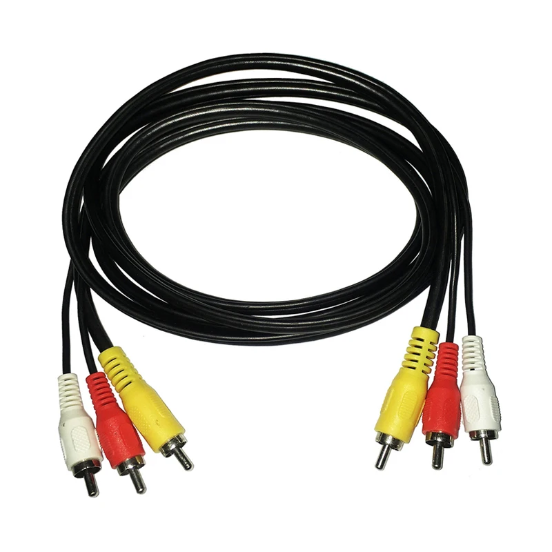 Dongguan Guangying 3RCA к 3RCA аудио и видео AV-кабель с заземляющим проводом 1 м-100 м