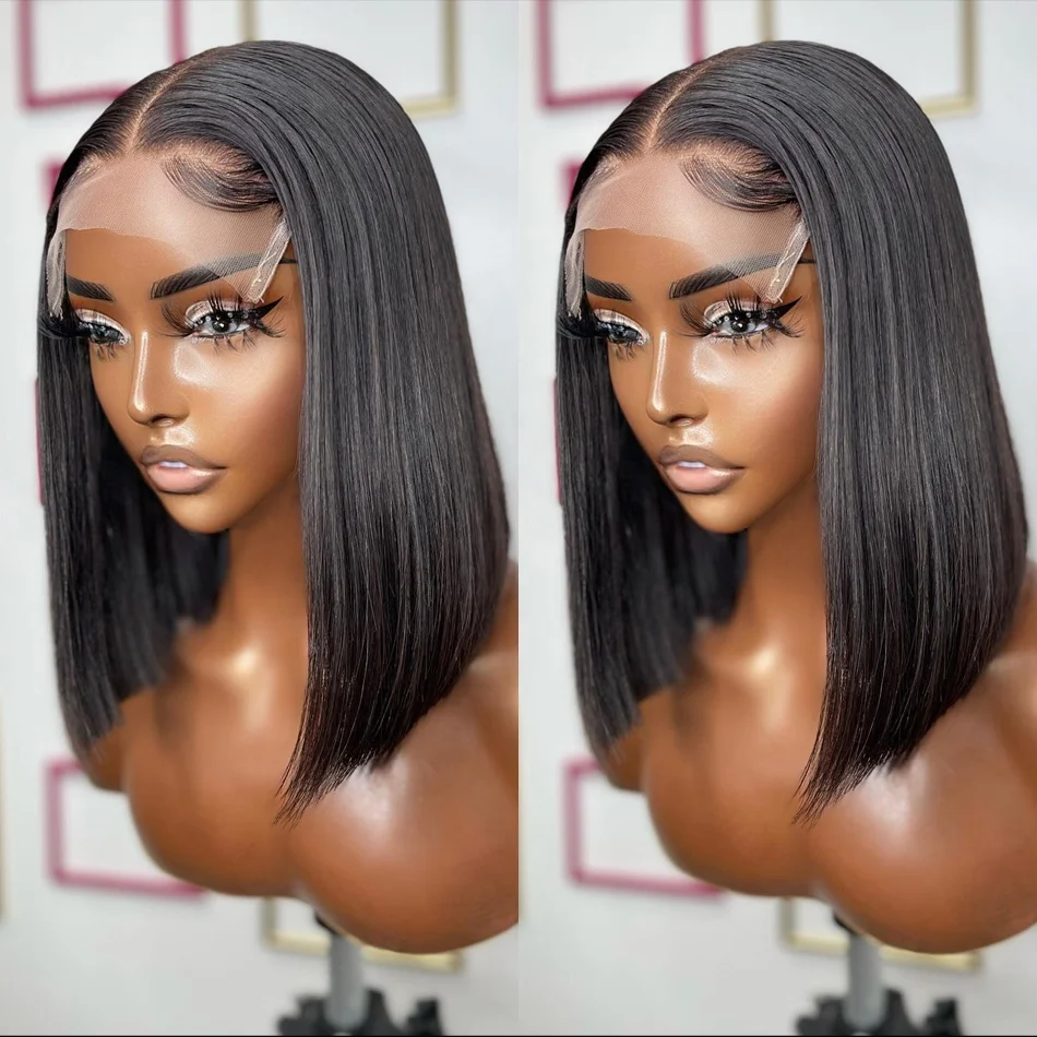 Wholesale Short Bob Wigs with Baby Hair Brazilian Hd Lace Front Wigs Ready to Ship Products 4x4 5x5 Lace Closure Human Hair Wig