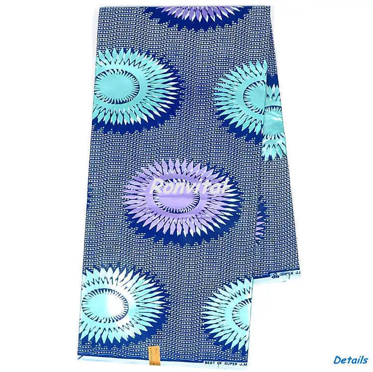 Wholesale factory lowest price african super woodine wax cotton fabric