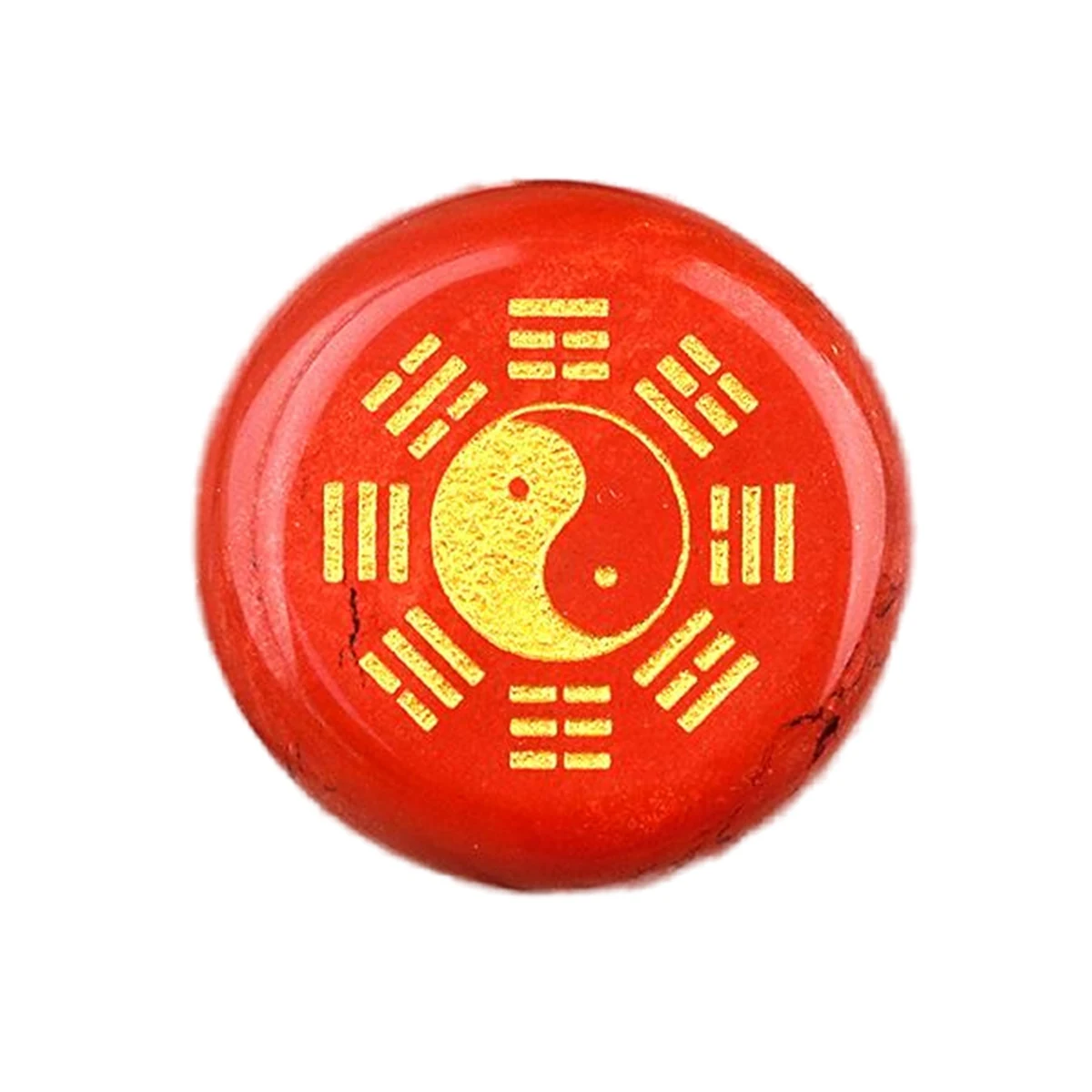 Factory Supply Natural Crystal Yellow Jade Agate Carvingyin And Yang Gossip Tai Chi Diagram Carving Yellow Jade Stone Gossip