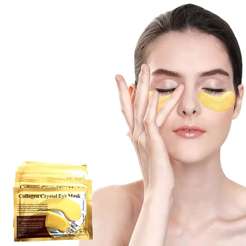 Wholesale Anti-Wrinkle 24K Gold Collagen Under Eye Gel Patches Remove Eye Puffiness & Dark Circles Hydrogel Eye Mask