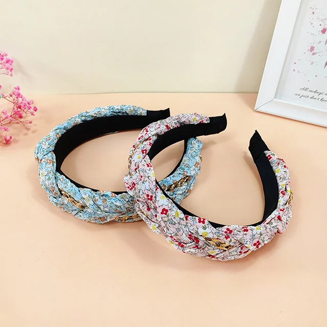 Factory New Style Boho Headband Bright Floral Hair Accessories Fashion Braided Headband