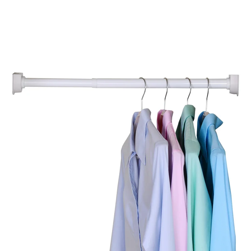 Telescopic White clothes hanging rod LGY-40
