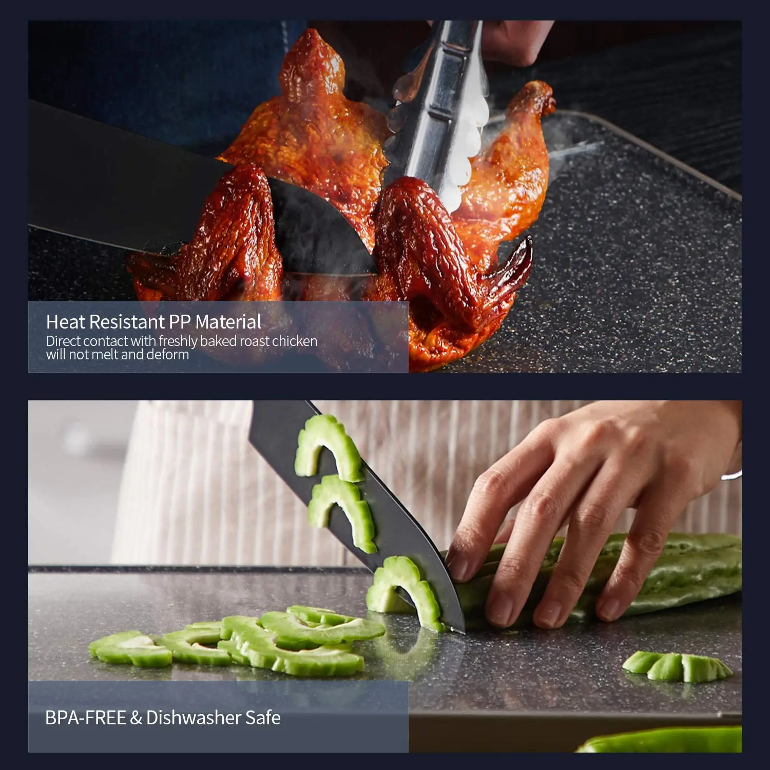 Best Amazon Walmart Selling OPD PP Material Designs Butcher Tea Coffee Service Display Tray Dishwasher Safe Cutting Board Gifts