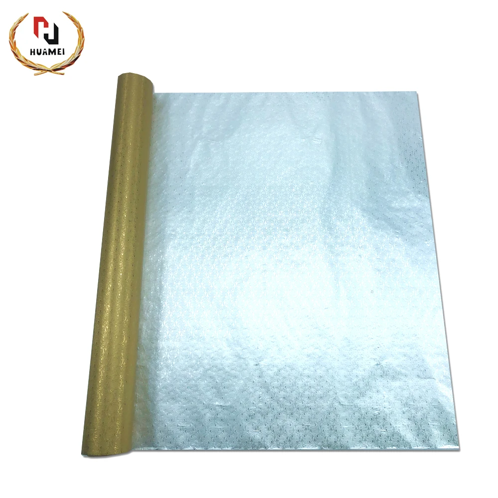 
Bronze Flower embossed aluminum foil paper chocolate paper candy aluminum foil / automatic wrapping paper for Christmas party 