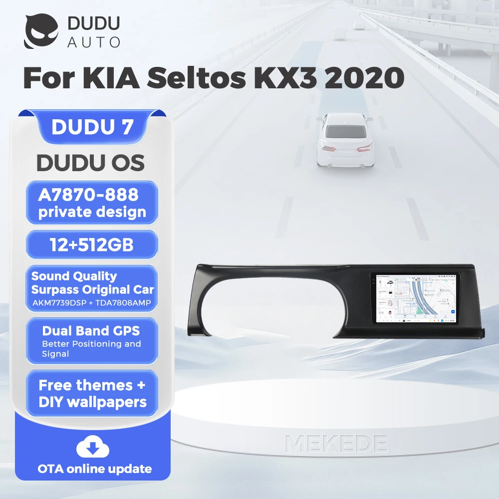 Mekede DUDUAUTO car dvd player for universal stereo touch screen For KIA Seltos KX3 2020 with Car navigation system