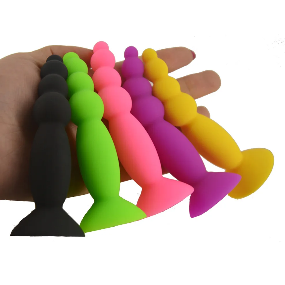 FAAK 10.3cm mini beads silicone anal plug for male  butt plug sex toys anal for female sex toys for men masturbating