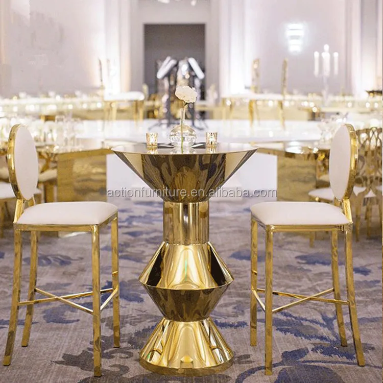 Furniture factory hot sale  bar table with round base for wedding hotel high club banquet