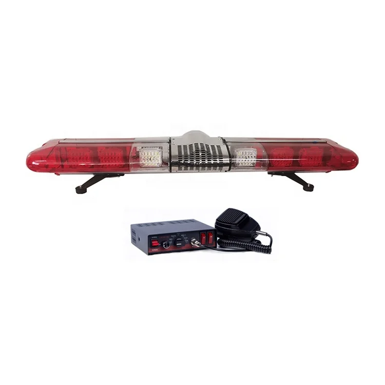 DC 12V 135W Red,White Color  LED  Warning Light Bar Safety Caution  for  Ambulance,Tow Truck  with 100W Siren Horn Speaker