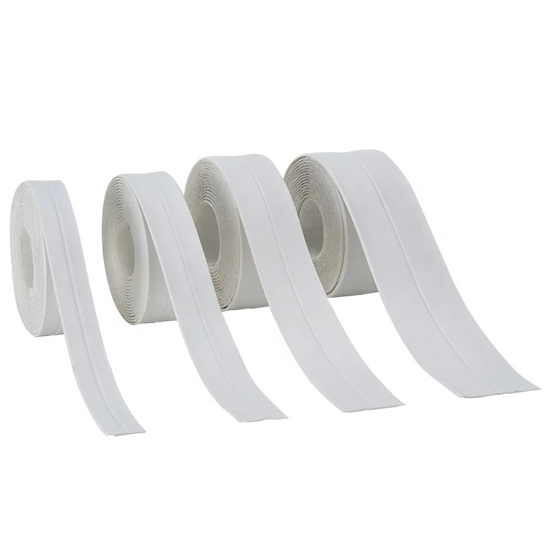 High quality PE Self-Adhesive Sealing Caulk Strip Kitchen Sealant Edge Tape Waterproof Tape for Bathroom  or Wall Corner