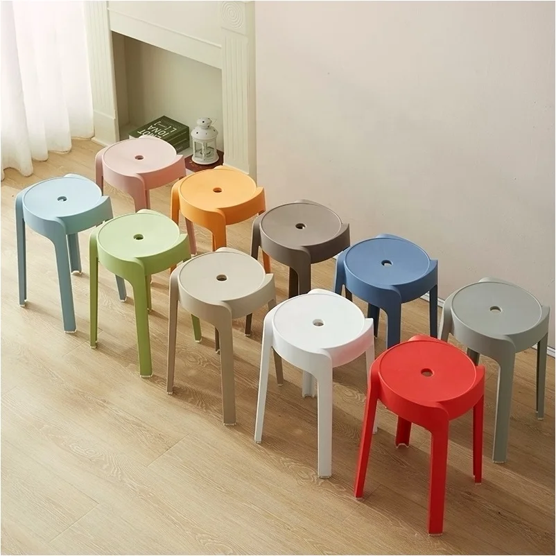 Wholesale Low Price Promotion Modern Stackable Plastic Stool Restaurant Living Room Outdoor Dining Chair