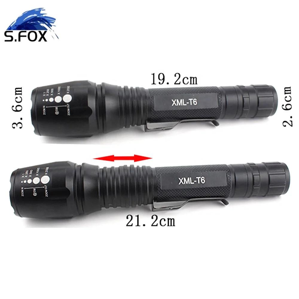 Super Power Bright Aluminum Military 1200 Lumen Rechargeable Best Tactical Torch Lamp Most Powerful LED Flashlight