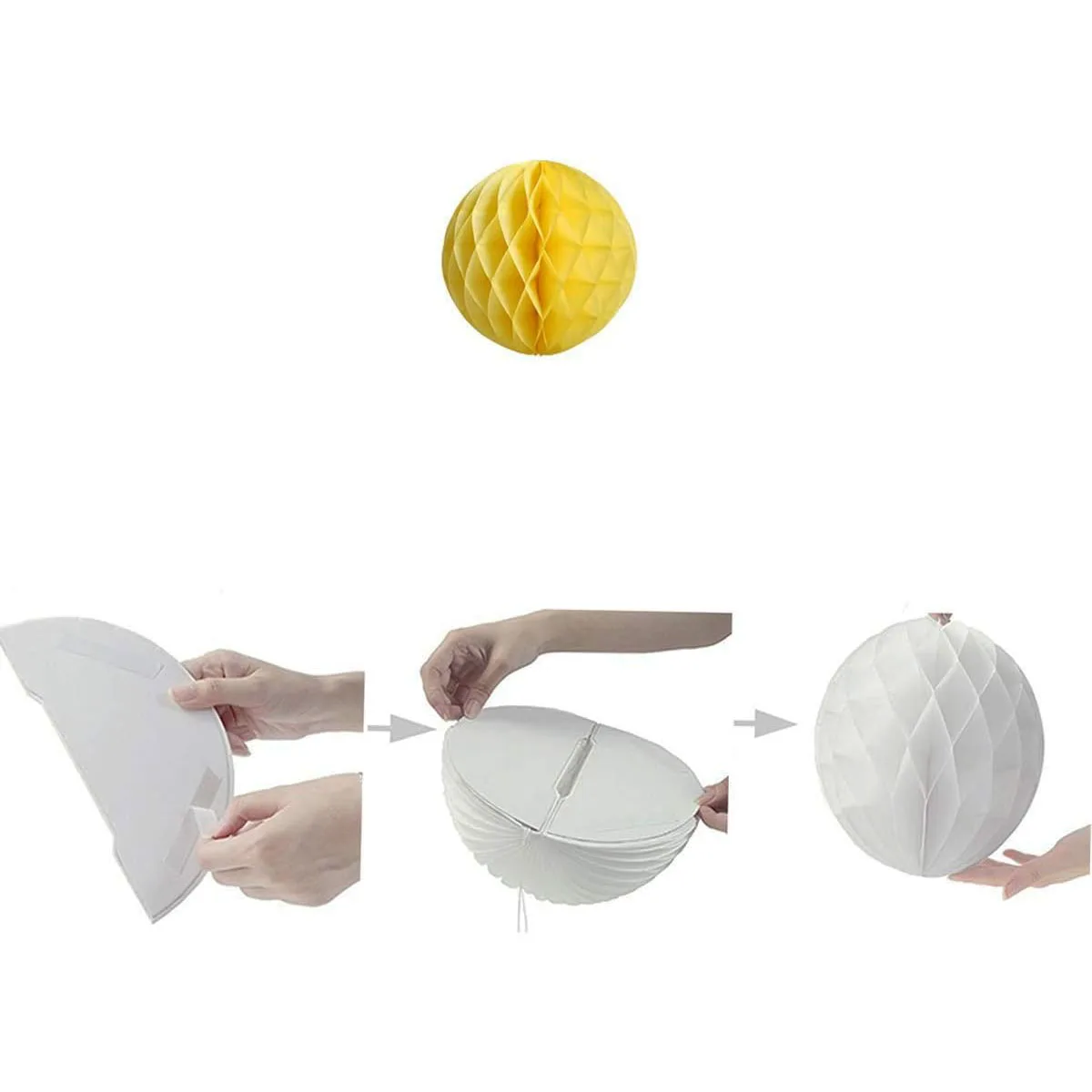 Hanging decoration Promotional price wholesale Honeycomb colorful yellow Wedding Party supplies Paper flower ball