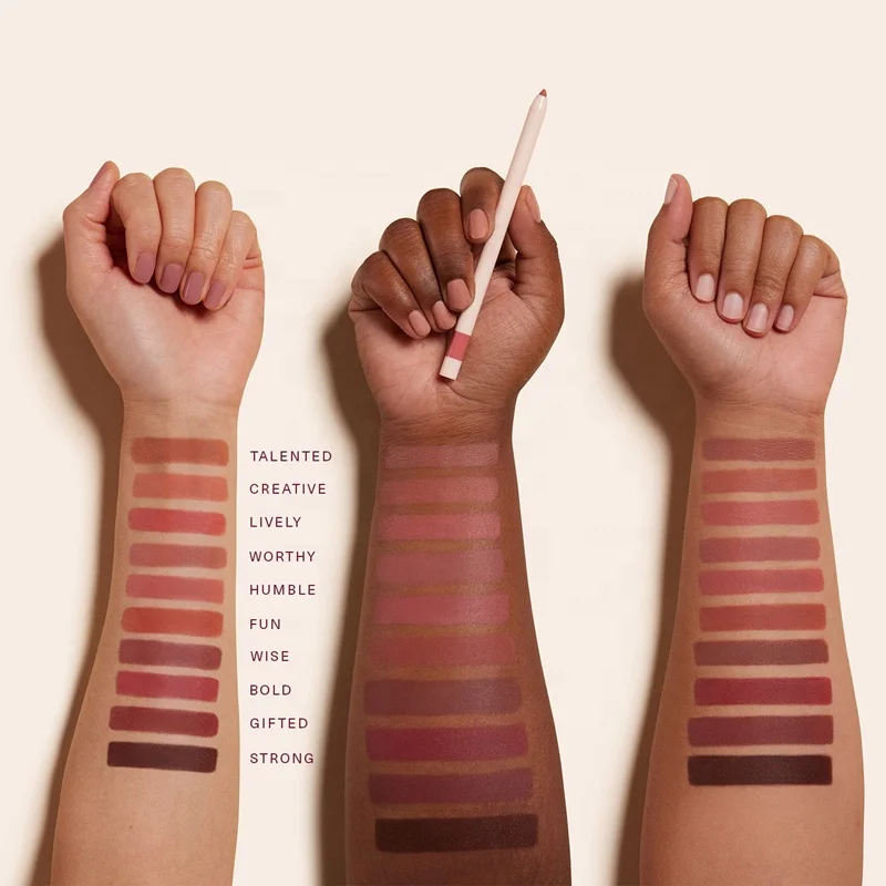 Kind Words Matte Lip Liner Private Label Super Creamy Waterproof Lip Liner Cruelty Free Custom Logo Nude Lip Liner Pencil
