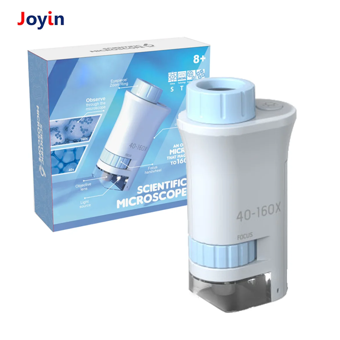 Мини-светодиодный микроскоп ручной научный Детский обучающий стебель для начинающих портативный ЭКСПЕРИМЕНТАЛЬНЫЙ НАБОР подарки