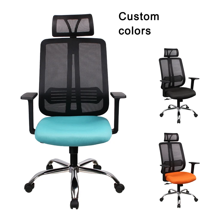 Home office furniture adjustable headrest office executive ergonomic high back 360 swivel mesh office chairs
