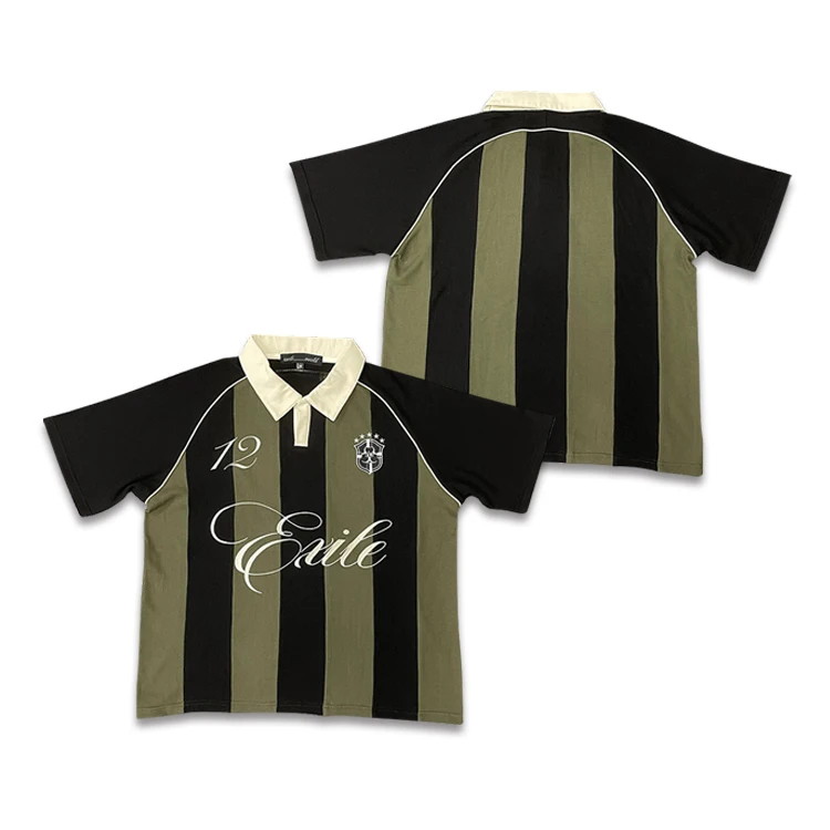 Breathable Soccer Jersey Custom Corduroy Fabric Retro Football Shirt