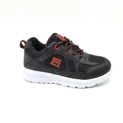 JUSTGOOD 2021 Children Kids Boys Winter Sport Shoes All Black Sneakers