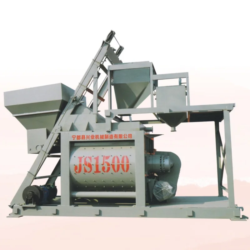 Automatic Double Shaft Cement Concrete Mixer Machine Concrete 1m3 1.5m3 Twice Shaft Mixers