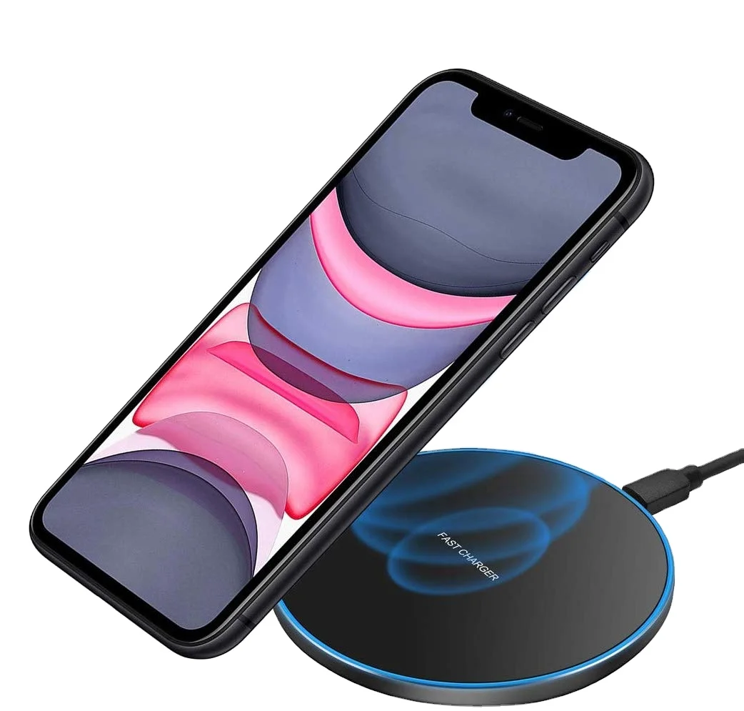 Universal Led Light 10W 15W Qi Charging Pad Fast Charge Mobile Phone Chargers Wireless Charger