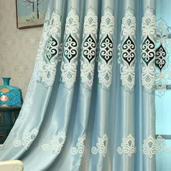 LOSPRING Factory direct supply Court style Wholesale Luxury Cortina Window curtains Ready Made Living Room Embroidered Curtain