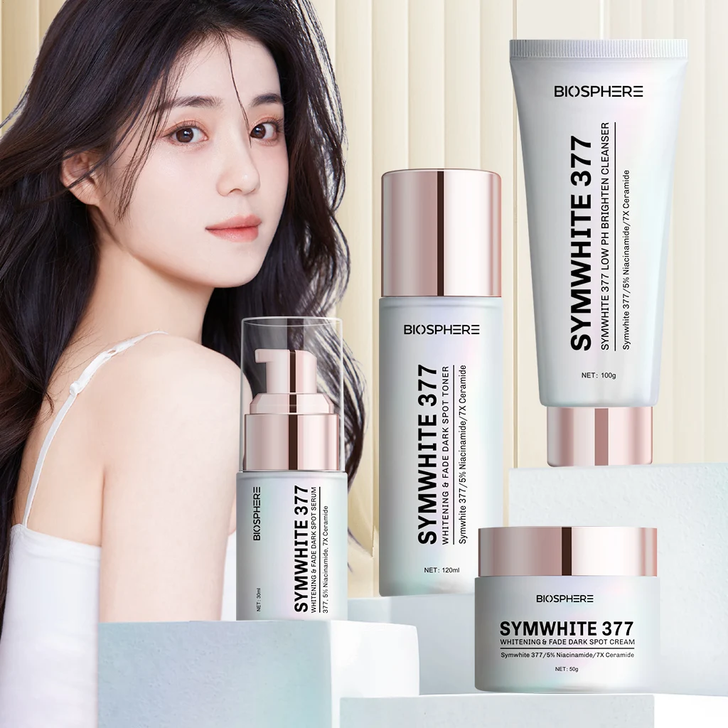 Vegan Skincare Kit Private Label Facial Cleanser Anti Aging Acne Serum Moisturizing Face Cream Whitening Skin Care Set