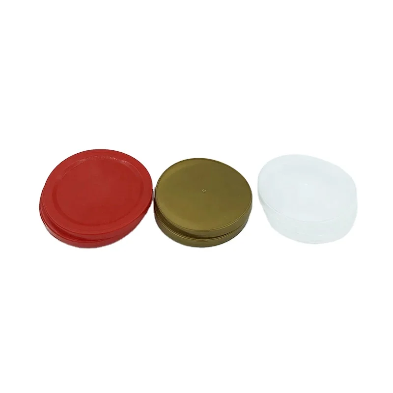 Colorful  plastic lid manufacturer plastic  end cap tin container cover