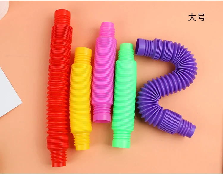 Mini Pop Tubes Sensory Toy For Kids Fidget Stress Relieve Toys Autism Anti-Stress Plastic Children Squeeze Toys