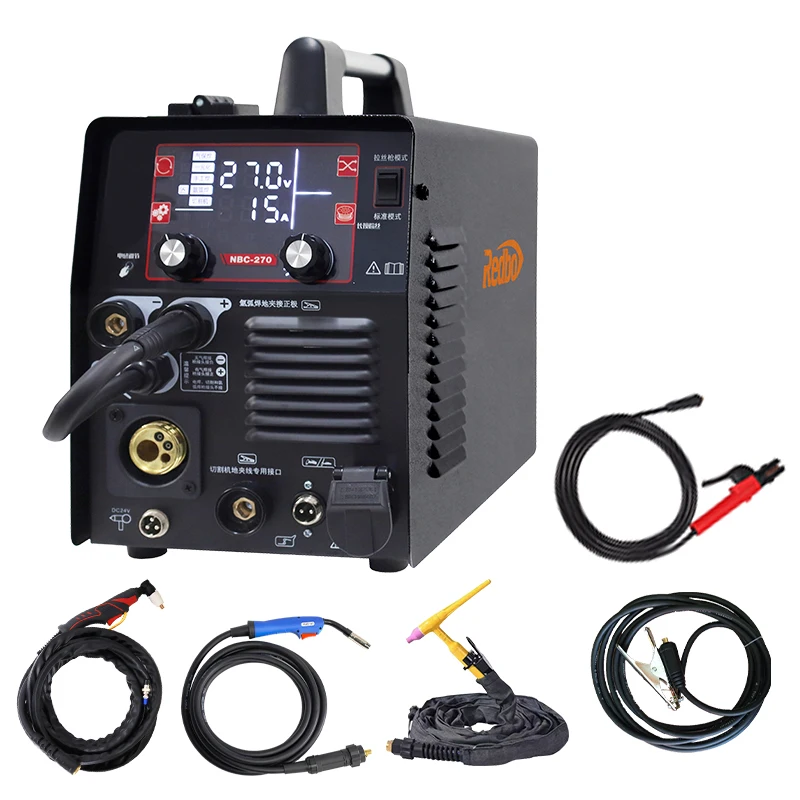 160Amp 220V 380V dual voltage portable CO2 no gas gasless MIG/MMA/TIG/CUT welding machine 5 in 1 multifunctional welders