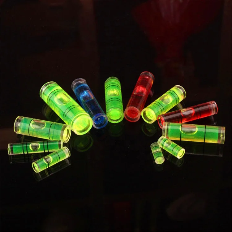 Acrylic small mini  bubble level colored cylinder Colorful Magnetic Circular precision bubble spirit level