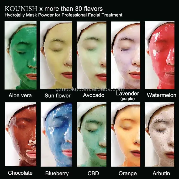 KOUNISH SPA Collagen Skincare Natural Soft Hydro Jelly Mask Powder Peel Off Whitening Rubber Facial Masks