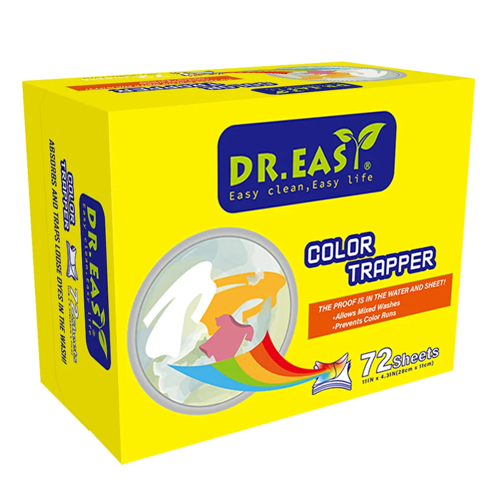 72pcs Color Trapper Sheets for Laundry Remove Dyes, Fluorescent & Heavy Metals