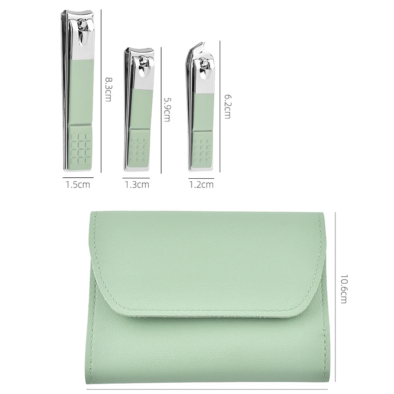 Wholesale Stainless Steel Green Manicure Set 16Pcs Pedicure Manicure Set Nail Care Tool With Pu Bag