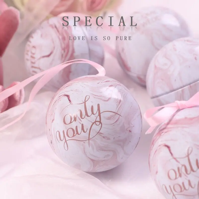 
Excellent Wedding Gift Box Ball Shape Paper Box with PVC Box Packaging Candy Flower 