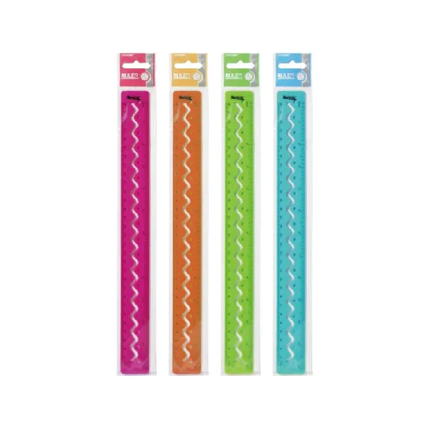 School Office Stationery Shatterproof Plastic 30cm Soft Flexible Folding Ruler with Custom logo
