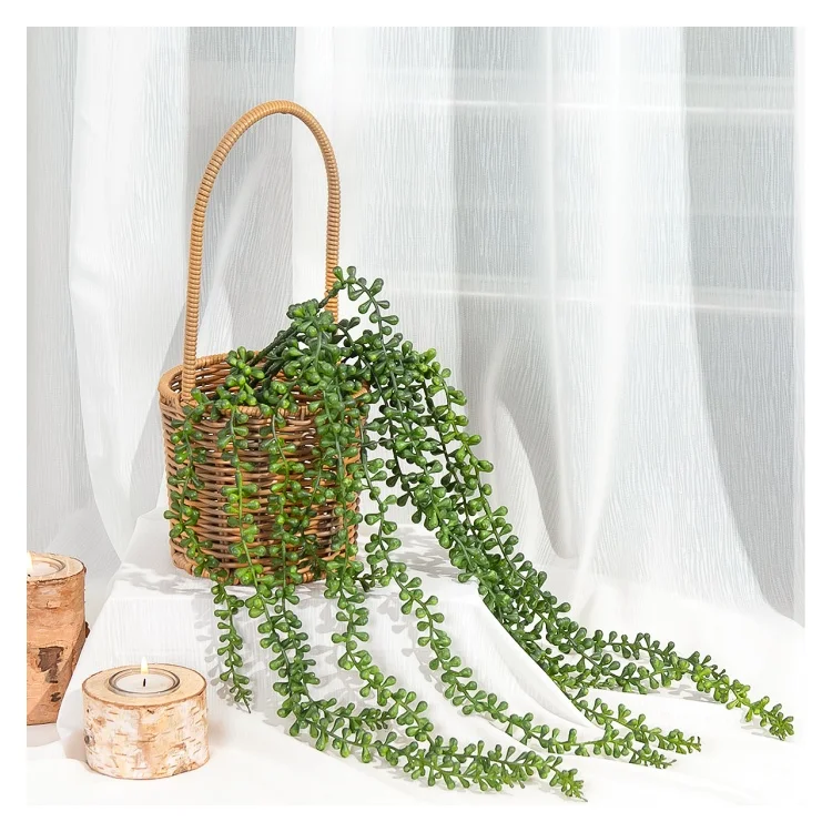 DY22022 Greenery Wedding Decorations Plastic Buddha Beads Artificial Plants Hanging Vine Decor Items For Home