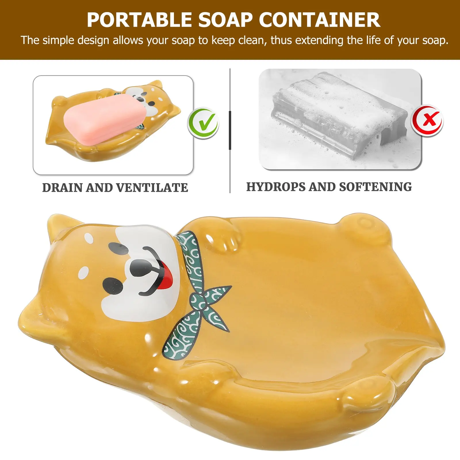 Adorable Holder Sponge Drainer Dish Dish Holder for Home Hotel Bathroom