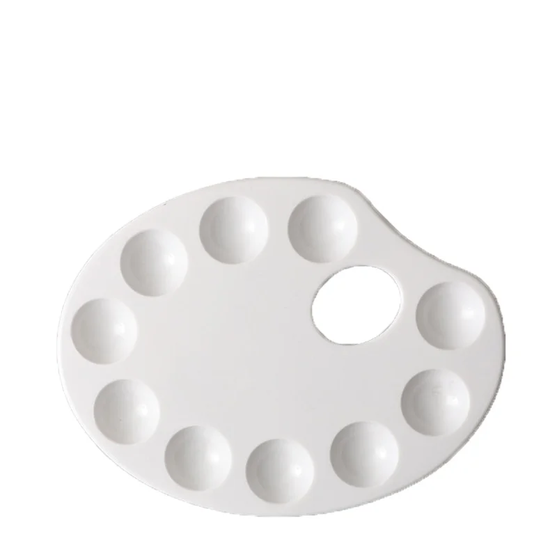 Factory direct sale 10-hole fish-shaped paint tray gouache palette acrylic palette