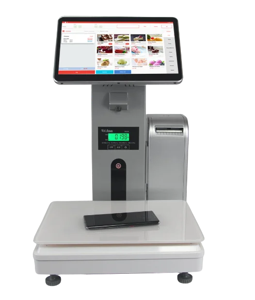 Кассовый аппарат POS-системы с машинами для взвешивания и кассовый облачным онлайн-программным обеспечением Android розничной торговли