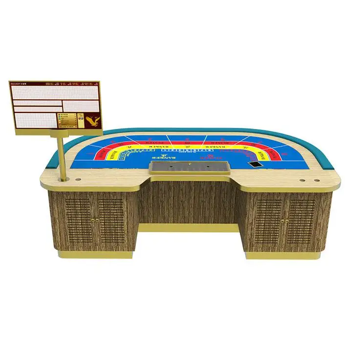 YH Exquisite Workmanship Baccarat Table Wooden Bottom Poker Tables For Sale