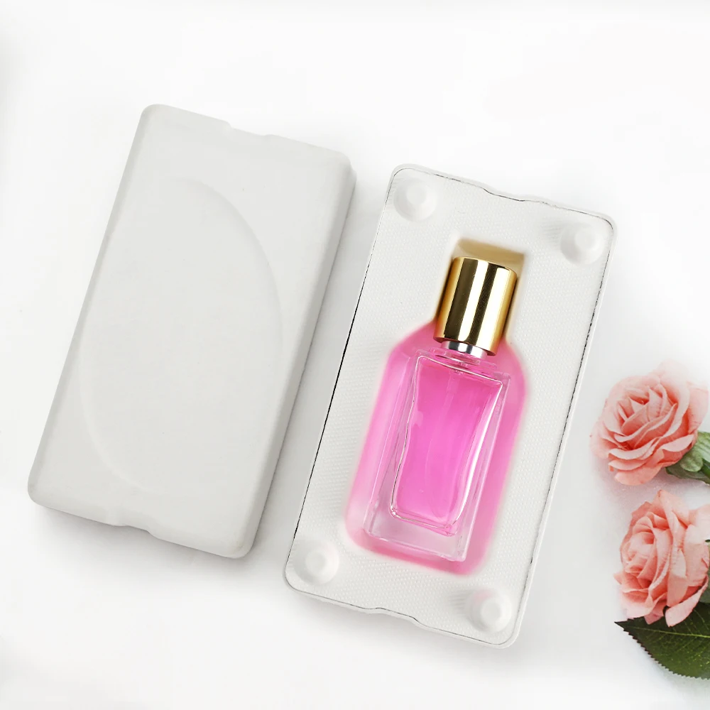 Customize biodegradable cardboard carton jewelry ceramic skin packing gift trays jewelry molded pulp paper tray packaging box