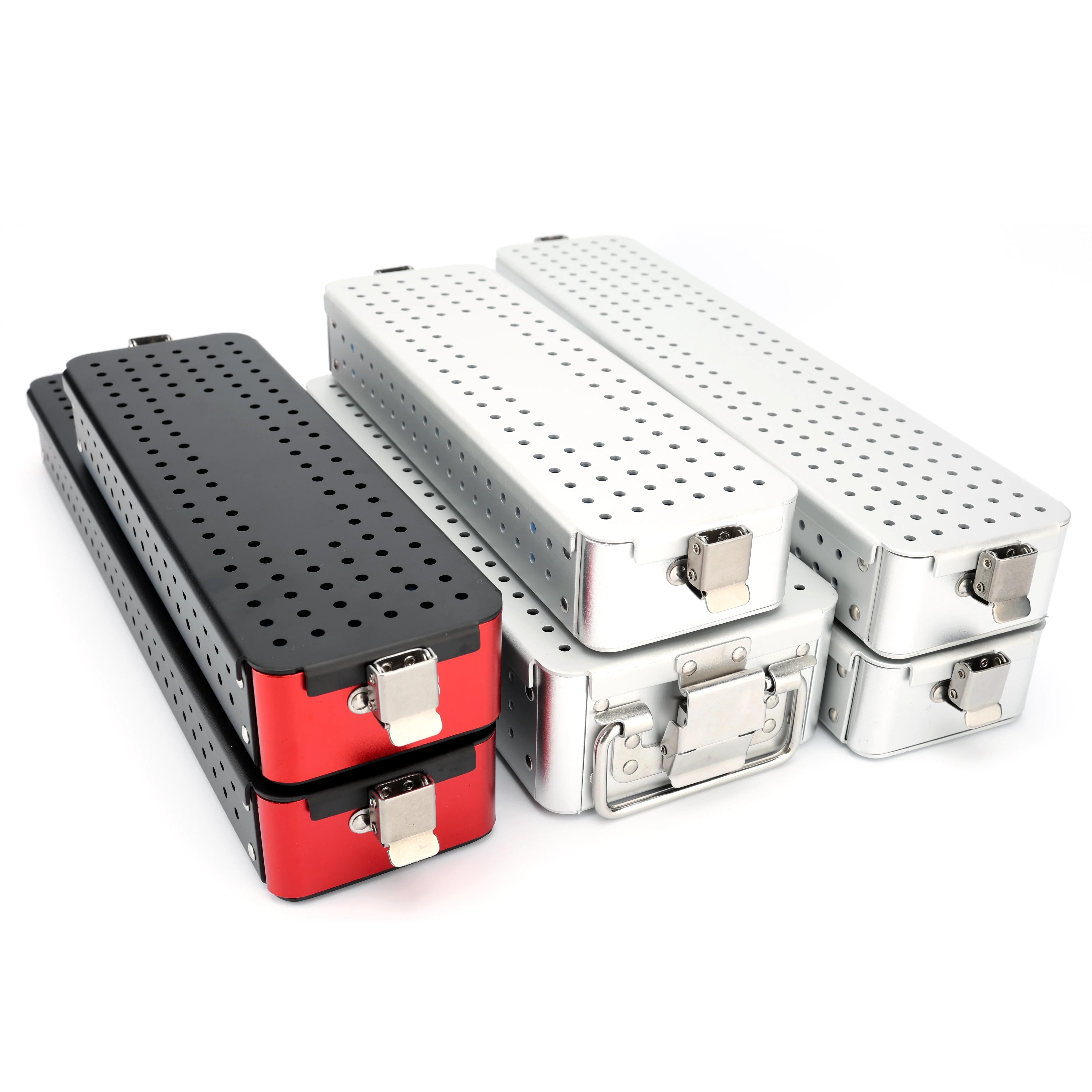 Factory aluminum box sterilization case, reusable aluminum surgical sterilization box aluminum box sterilization case
