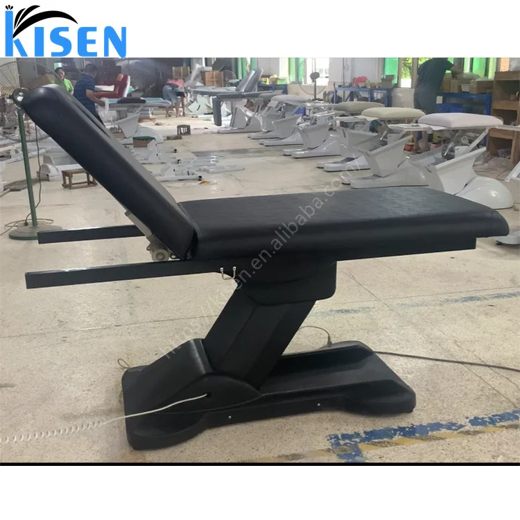 Kisen hottest luxury black beauty salon furniture modern facial eyelash massage bed electric 2 motors spa treatment bed black