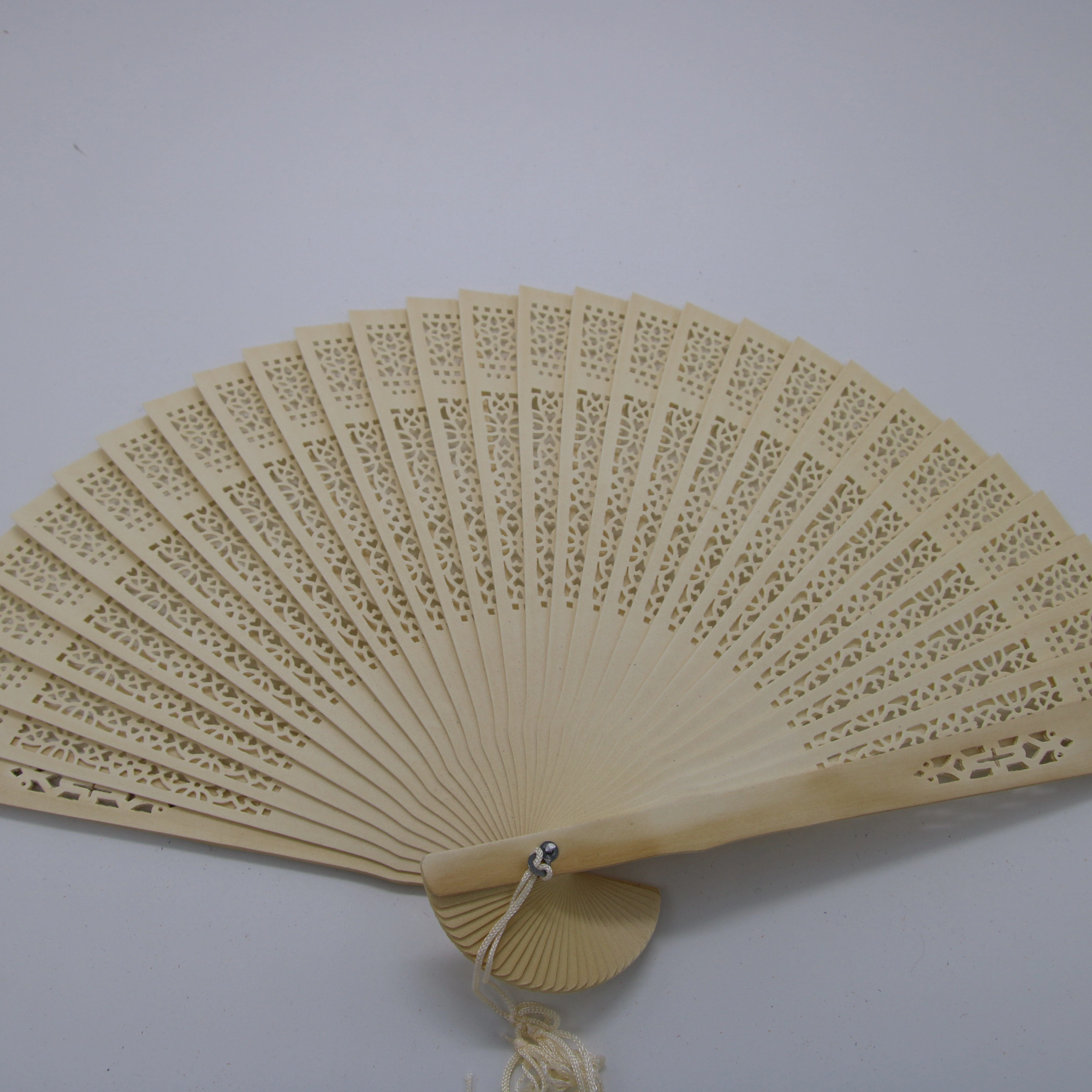 Gift hollowed out decoration sandalwood folding fan