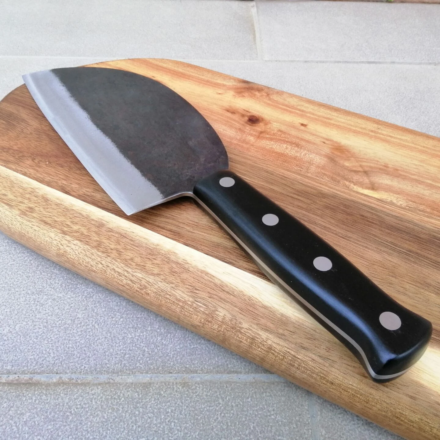 7 inch Handmade Forged High Carbon Clad Steel Serbian Chef Kitchen Cleaver Filleting Slicing Broad Butcher knife