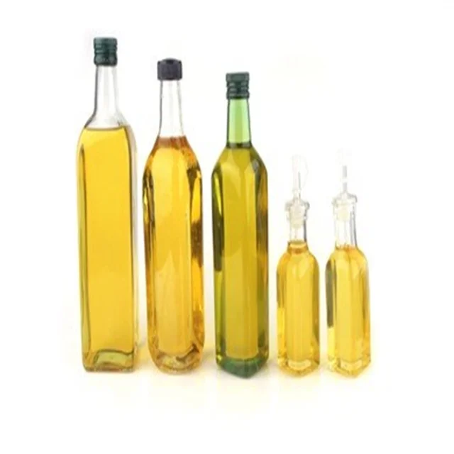25cl 50cl 75cl Clear Glass Olive Oil Bottles With Handle Glass Bottles Universal Filler Pourer Olive Oil Aluminum Bottle Lid